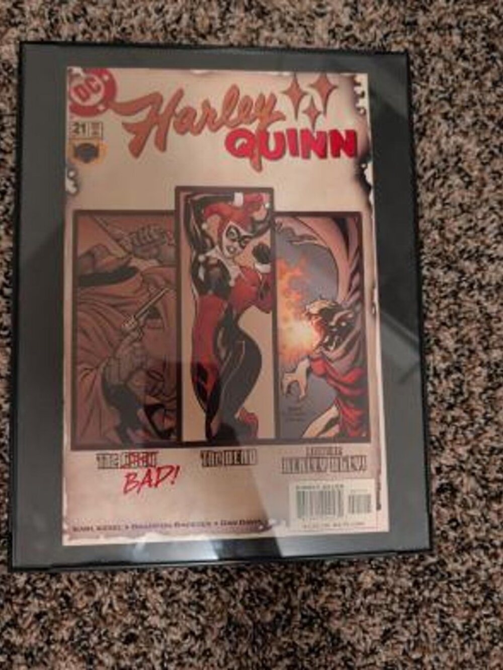 Framed Harley Quinn Comic Book